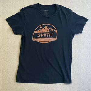 SMITH Black Tee with Orange Mountain Graphic